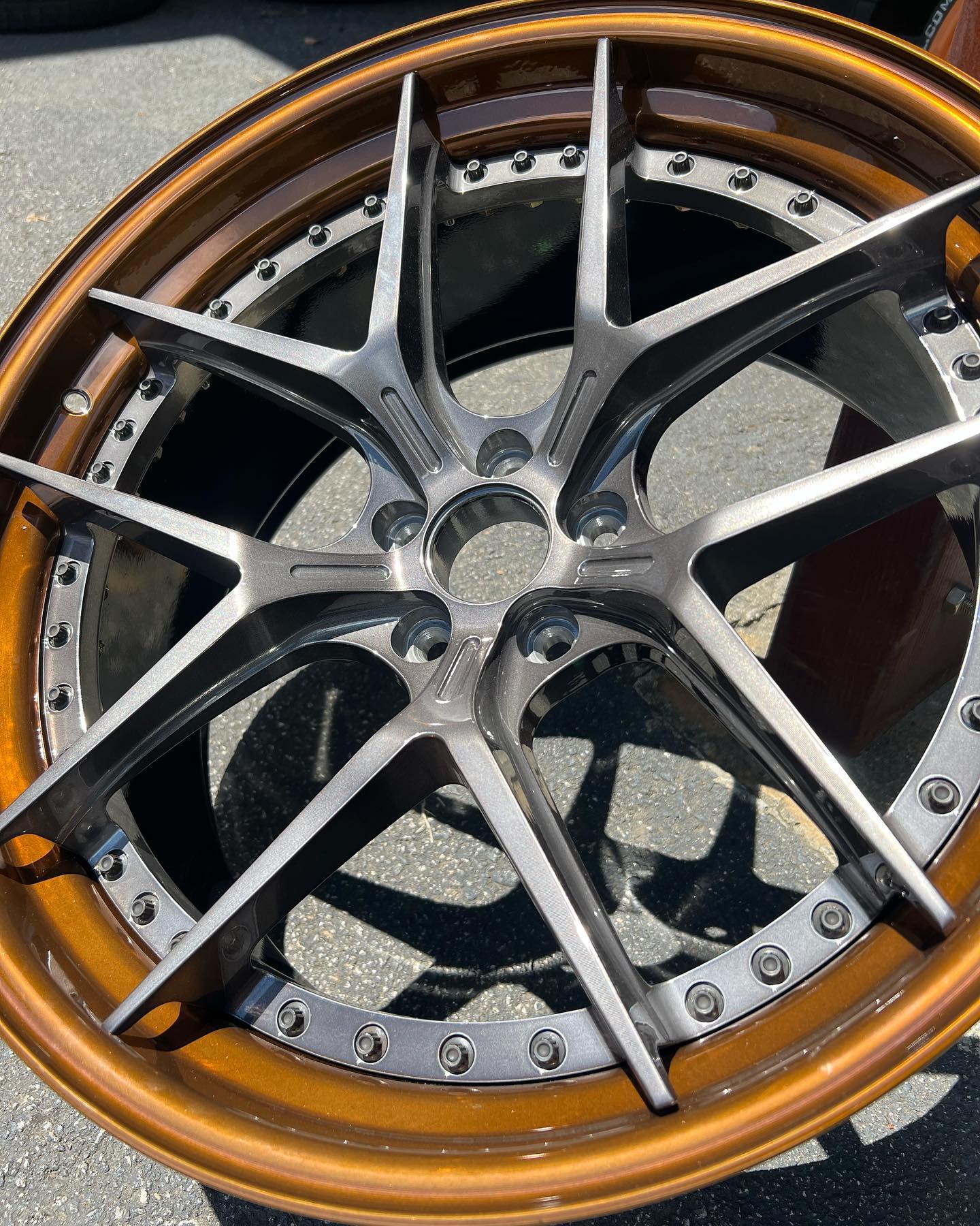 Forged wheel with copper barrel